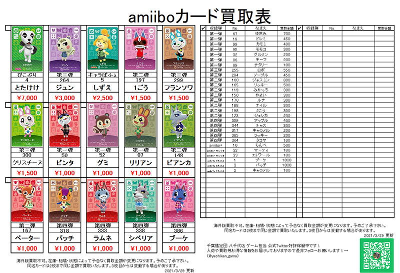 Nintendo Switchゲームソフト買取価格表 千葉鑑定団八千代店